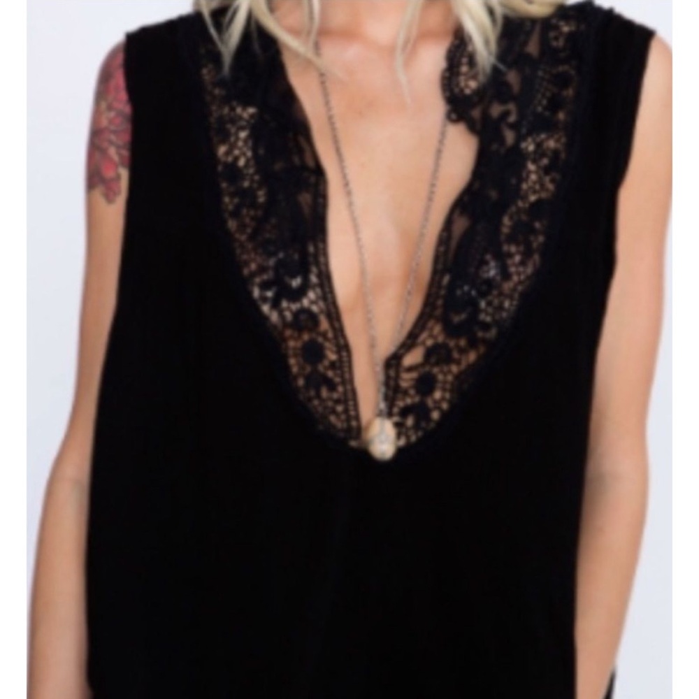 Stillwater Lace Boho Pullover Blouse Tank Top